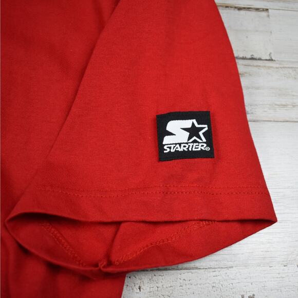 Vintage St Louis Cardinals Baseball Mark McGuire Red Starter shirt sz large USA - Picture 7 of 7